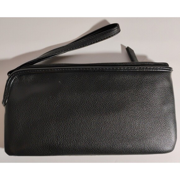 Jessica Simpson Black 2 Zipper Clutch Handbag - Picture 2 of 8